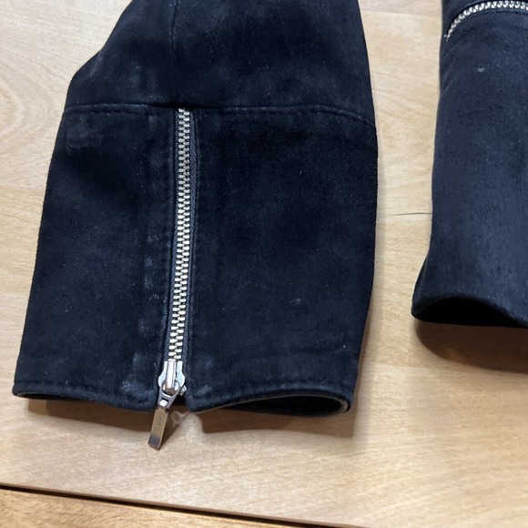 Vintage Overland Women's Black Suede Leather Jacket‎ Sz 6 Western Cocktail Fancy - Picture 3 of 13